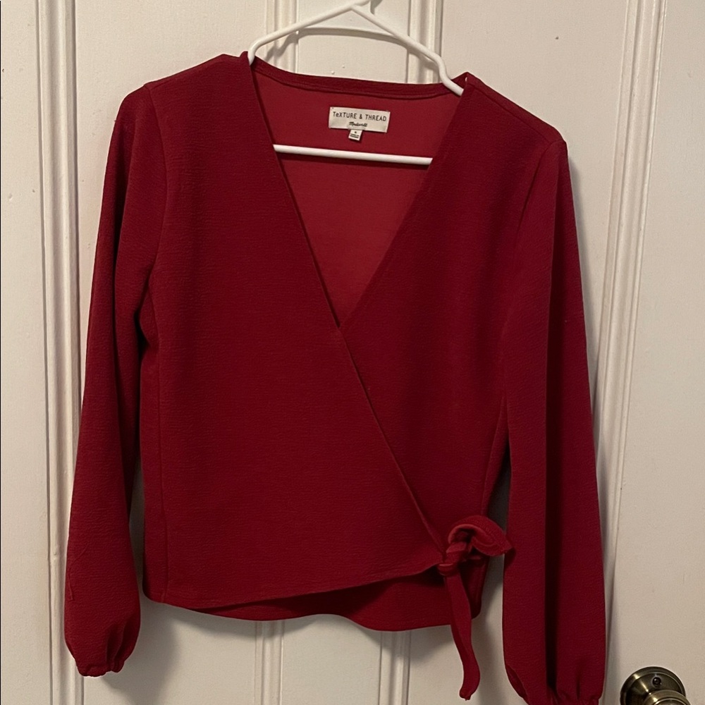 Madewell Texture & Thread Red Top